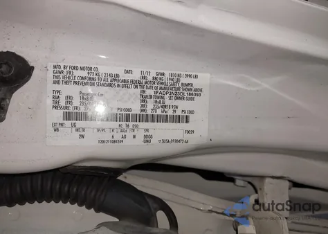 2013 Ford Focus Titanium z USA, uszkodzony, nr VIN 1FADP3N23DL186393